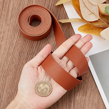 2M Flat Single Face Lychee Pattern Imitation Leather Band(LC-WH0010-02A-04)-3