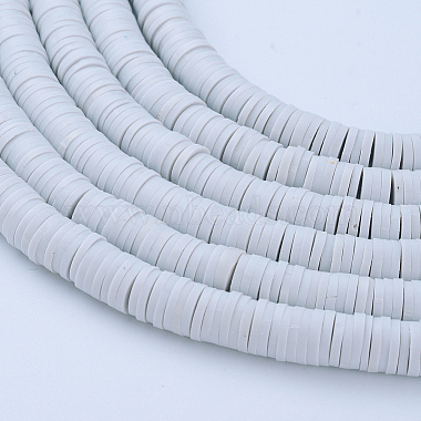 Flat Round Eco-Friendly Handmade Polymer Clay Beads(CLAY-R067-6.0mm-39)-3