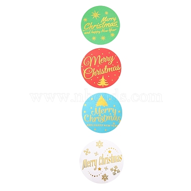 Christmas Themed Flat Round Roll Stickers(DIY-B045-17B)-4