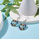 Natural & Synthetic Mixed Gemstone Braided Vortex Dangle Earrings(X-EJEW-JE04906-02)-3