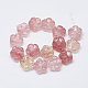 Carved Cherry Quartz Glass Beads Strands(G-T122-08K)-2