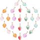 SUPERFINDINGS 60Pcs 6 Colors Two Tone Transparent Spray Painted Glass Pendants(GLAA-FH0001-30)-1