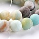 Frosted Natural Flower Amazonite Round Beads Strands(G-E330-8mm-01)-1