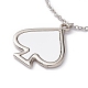 Сублимация пустой алюминиевый кулон ожерелье(NJEW-E020-02P-01)-2