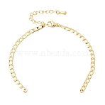 3.5MM Brass Curb Chain Bracelet Making, Rack Plating, Long-Lasting Plated, Lead Free & Cadmium Free, Real 18K Gold Plated, 6.30 inch(16cm), Jump Ring: 3x0.7mm, Inner Diameter: 1.6mm(MAK-K024-19G)