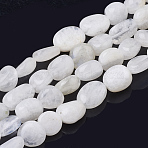 Natural Rainbow Moonstone Beads Strands, Tumbled Stone, Nuggets, 5~15x7~8x3~7mm, Hole: 1mm, about 45pcs/strand, 15.35 inch(X-G-Q961-27)