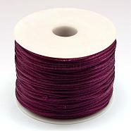 Nylon Thread, Rattail Satin Cord, Purple, 1.5mm, about 100yards/roll(300 feet/roll)(NWIR-R025-1.5mm-1904)