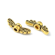 Tibetan Style Alloy Fairy Wing Beads, Cadmium Free & Nickel Free & Lead Free, Antique Golden, 4x14x4mm, Hole: 1.5mm, about 2380pcs/1000g(TIBEB-6007-AG-FF)