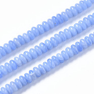Synthetic Blue Lace Agate Beads Strands, Dyed, Rondelle, 4~5x2mm, Hole: 0.8mm, about 160~165pcs/strand, 14.96~15.35 inch(38~39cm)(G-S366-104)
