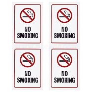 Alloy Public Signs, Rectangle with Word NO SMOKING, Word, 200x150x0.5mm(AJEW-WH0251-006)