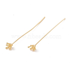 Brass Flower Head Pins, Golden, 49mm, Pin: 21 Gauge(0.7mm), Flower: 6x5mm(FIND-B009-03G)