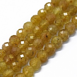 Natural Apatite Beads Strands, Faceted(64 Facets), Round, 6mm, Hole: 0.8mm, about 62~67pcs/strand, 15.16~15.55 inch(38.5~39.5cm)(G-G927-09)