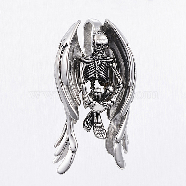 Antique Silver Skull Stainless Steel Pendants