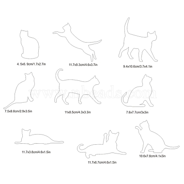 Прямоугольник с рисунком кошки наклейки на стену из пвх(CF-TAC0001-12)-2