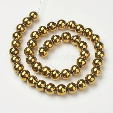 Chapelets de perles en hématite synthétique sans magnétiques(G-G091-10mm-1)-3