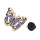 fermoirs de broche papillon en alliage &eacute;maill&eacute;(JEWB-P057-04B-G)-3