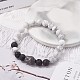 Natural Mixed Stone & Natural Lava Rock Round Beads Energy Power Stretch Bracelet for Girl Women(BJEW-JB07041)-4