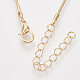 Brass Snake Chain Necklaces(X-MAK-T006-11A-KC)-2