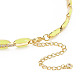 Brass Micro Pave Cubic Zirconia Link Tennis Necklaces for Women(NJEW-T013-01G-01)-2