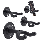 4 Bags Wall-mounted Iron Guitar Hook Hanger, Black, 84x5mm(ODIS-GA0001-90)
