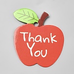Apple Shaped Paper Thank You Gift Tags, Hange Tags, for Teachers' Day, Red, 5.7x4.7x0.01cm(FIND-WH0173-322)