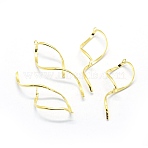 Brass Pinch Bails, Ice Pick Pinch Bails for Pendant Making, Golden, 60x20x2mm, Hole: 1.8mm, Pin: 0.5mm(X-KK-L184-14G)