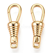 Brass Lobster Claw Clasps, for Jewelry Making, Real 18K Gold Plated, 26.5x8x7mm, Hole: 2.2x1.8mm(KK-N254-21G)