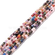 Natural Mixed Gemstone Beads Strands, Faceted, Cube, 2x2x2mm, Hole: 0.8mm, about 166pcs/strand, 15.43~15.63 inch(392~397mm)(G-M390-01)