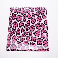 PU Heat Transfer Film, for Garment Accessories, Rectangle with Leopard Pattern, Hot Pink, 305x250x0.3mm(DIY-WH0260-28)