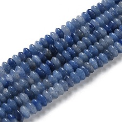 Dyed & Heated Natural Blue Aventurine Beads Strands, Saucer Beads, Rondelle, 6~6.5x3mm, Hole: 1mm, about 118~119pcs/strand, 15.35''(39cm)(G-Z030-A25-01)