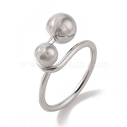 304 Stainless Steel Finger Rings for Women, Round, Stainless Steel Color, 6.5mm, US Size 7 1/4(17.5mm)(RJEW-G315-06P)