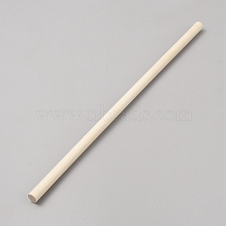 Wood Sticks, Round Dowel Rod, for Cat Teaser Making, Column, Floral White, 25x0.8cm(DIY-WH0496-27F)