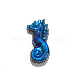 Natural Labradorite Display Decorations, Reiki Energy Stone Figurine, Sea Horse Pattern, 45x25mm(DJEW-PW0009-008E)