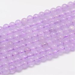 Natural Amethyst Beads Strands, Round, Violet, 5mm, Hole: 0.8mm, about 78pcs/strand, 16 inch(G-F306-11-5mm)
