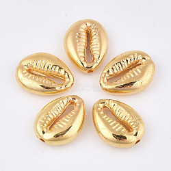 CCB Plastic Beads, Cowrie Shell Shape, Golden, 18x13.5x5.5mm, Hole: 1.8mm, about 700pcs/500g(CCB-T005-64)