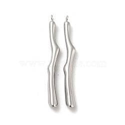 304 Stainless Steel Pendants, Branch Charm, Stainless Steel Color, 26x3x2mm, Hole: 1.2mm(STAS-L022-211P)