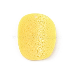 Resin Pendants, Imitation Food, Potato Chips, Yellow, 34.5x27.5x8mm, Hole: 1.8mm(FIND-B012-09)