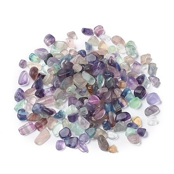 Natural Fluorite Beads, No Hole/Undrilled, Nuggets, Tumbled Stone, Vase Filler Gems, 6~16x6~10x3~8mm