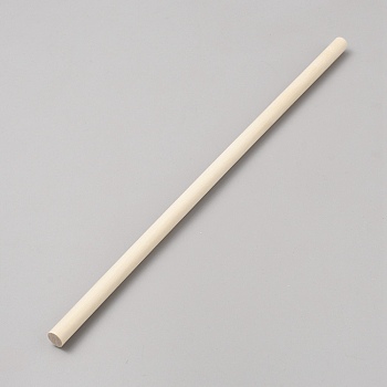 Wood Sticks, Round Dowel Rod, for Cat Teaser Making, Column, Floral White, 25x0.8cm