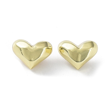 Rack Plating Alloy Charms, Heart, Golden, 10x13x7.5mm, Hole: 1.6mm