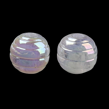 Acrylic Beads, Round, WhiteSmoke, 14x13mm, Hole: 3.6mm