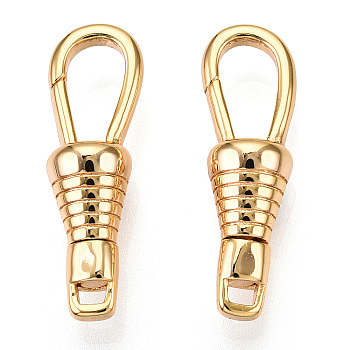 Brass Lobster Claw Clasps, for Jewelry Making, Real 18K Gold Plated, 26.5x8x7mm, Hole: 2.2x1.8mm