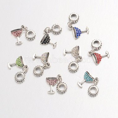 Daily Supplies Alloy+Rhinestone Dangle Charms