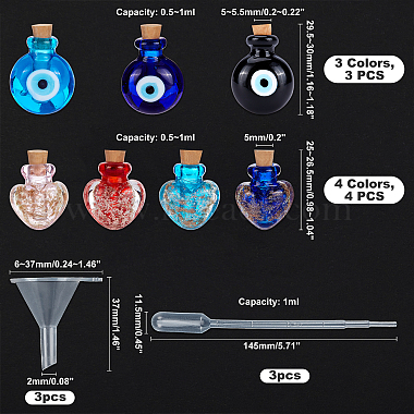 Handmade Luminous Lampwork  Perfume Bottle Pendants(LAMP-PH0002-20)-2