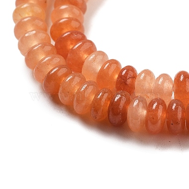 rouge naturel perles aventurine brins(G-K343-C20-01)-4