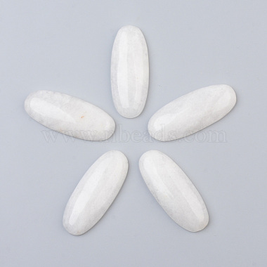 52mm Oval White Jade Cabochons