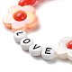 Love Flower Beads Stretch Bracelet for Kid(BJEW-JB06954)-6