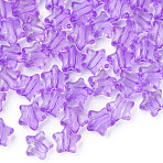Transparent Acrylic Beads, Star, Medium Orchid, 9x9.5x5.5mm, Hole: 2mm, about 2000pcs/500g(MACR-S373-45-B14)