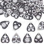 32Pcs 4 Styles Alloy Enamel Pendants, Talking Board Charm, Mixed Shapes, 26x22x1mm, Hole: 2mm, 8pcs/style(ENAM-HY0001-40)