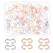 SUPERFINDINGS 120Pcs 3 Colors Brass Quick Link Connectors, Chain Findings, Number 3 Shaped Clasps, Long-Lasting Plated, Mixed Color, 7x4x1mm, Inner Diameter: 6x2.4mm, 40pcs/color(KK-FH0002-36)